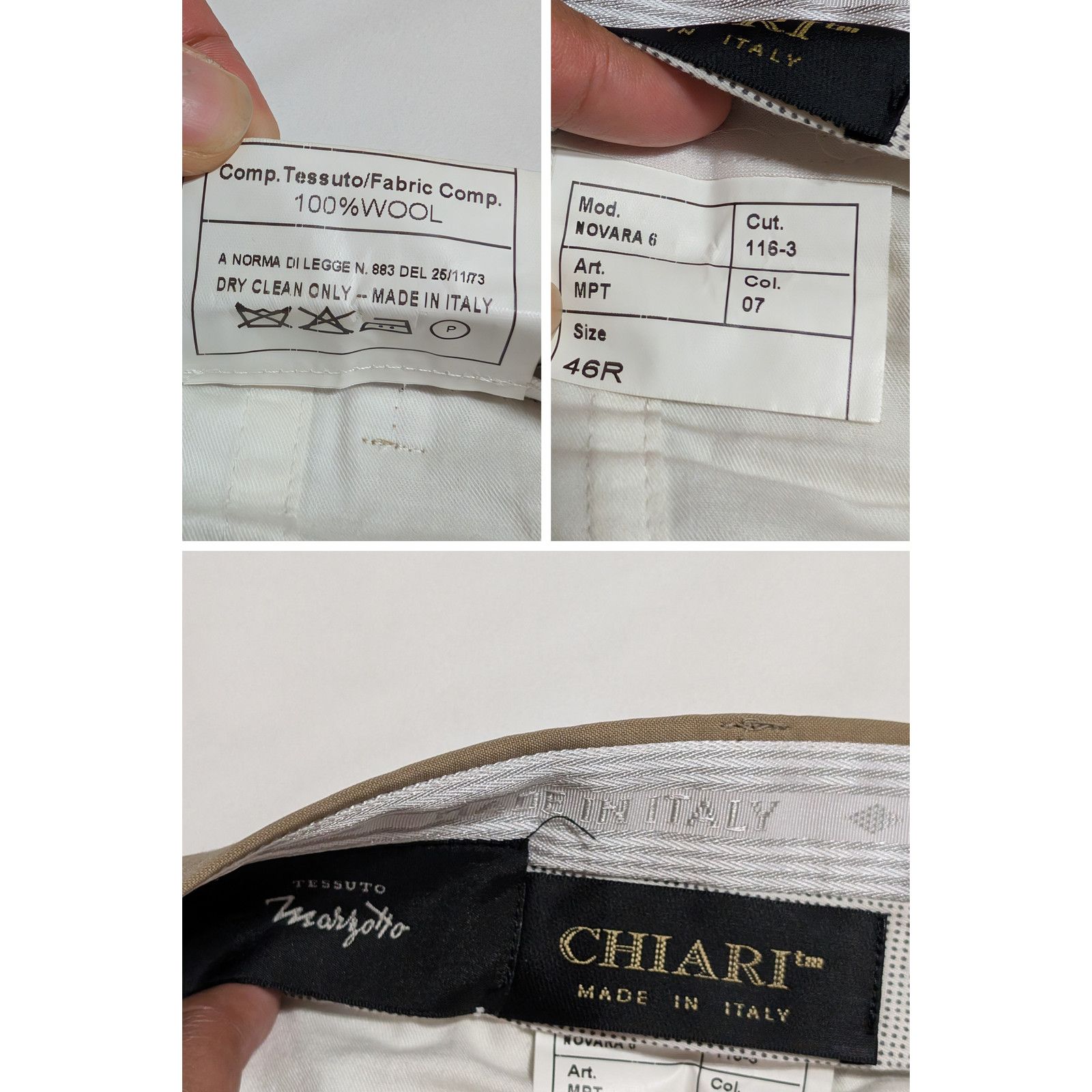 Unknown London Tessuto Marzotto 100% Wool pants Made In Italy Khaki Pants Size US 44 / EU 60 - 7 Thumbnail