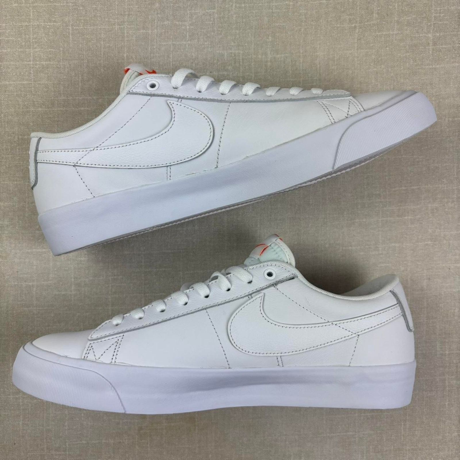 Nike 🦷 2024 Nike SB Zoom Blazer Low “Triple White” 12M Size US 12 / EU 45 - 4 Thumbnail