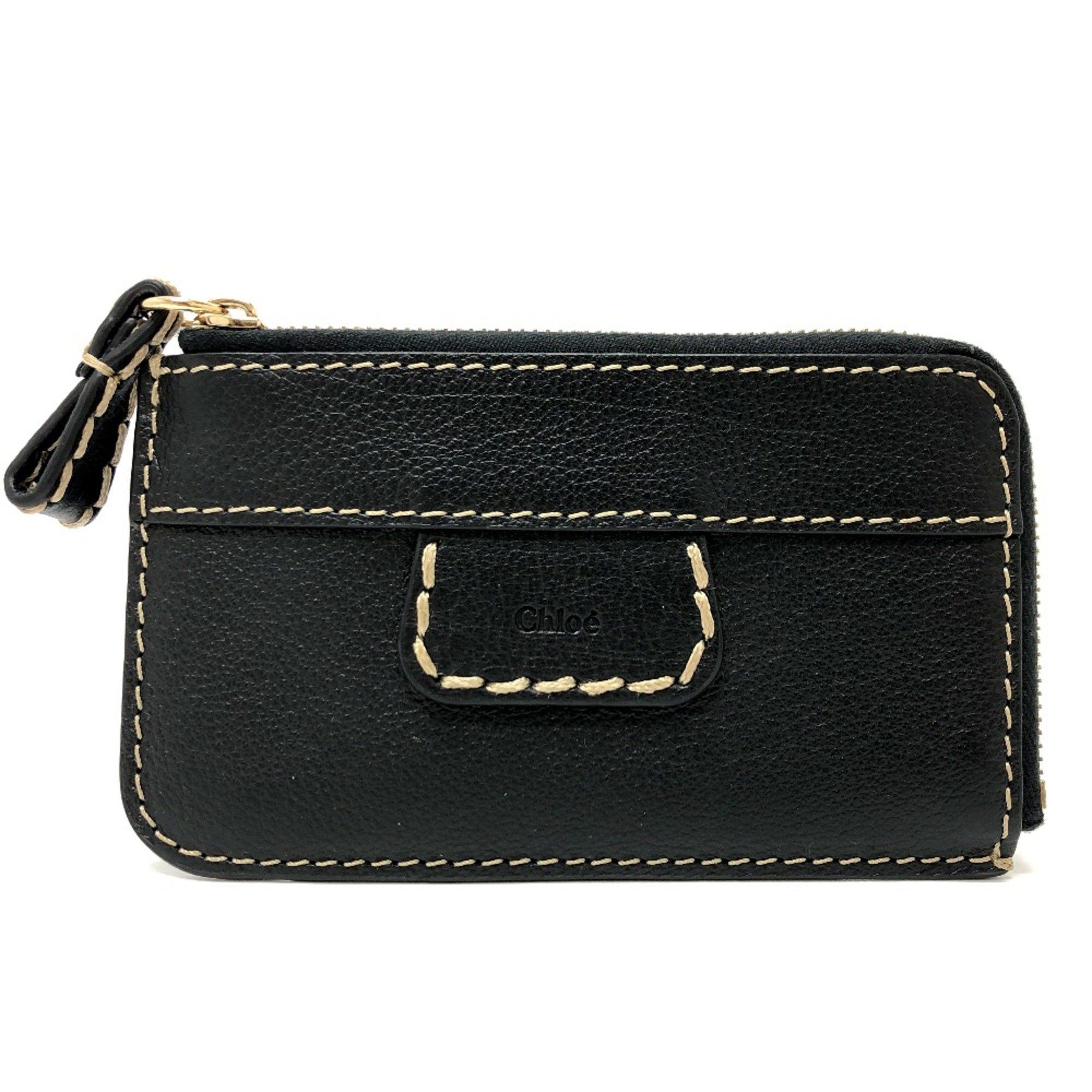 Chloe Chloe Pass case Card Case Black GoldHardware Size ONE SIZE - 1 Thumbnail