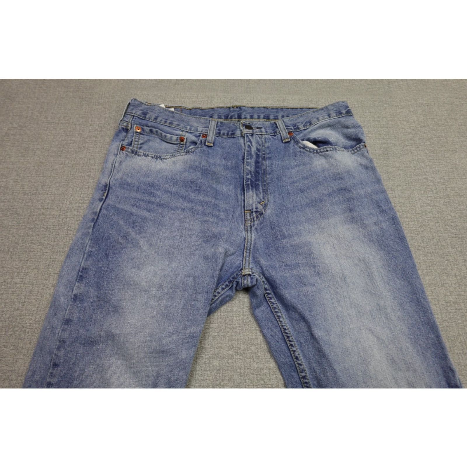 Levi's Levi's 505 Jeans Mens 36x30 Blue Regular Fit Straight Leg Light Wash Western Denim Cotton Size US 36 / EU 52 - 2 Thumbnail