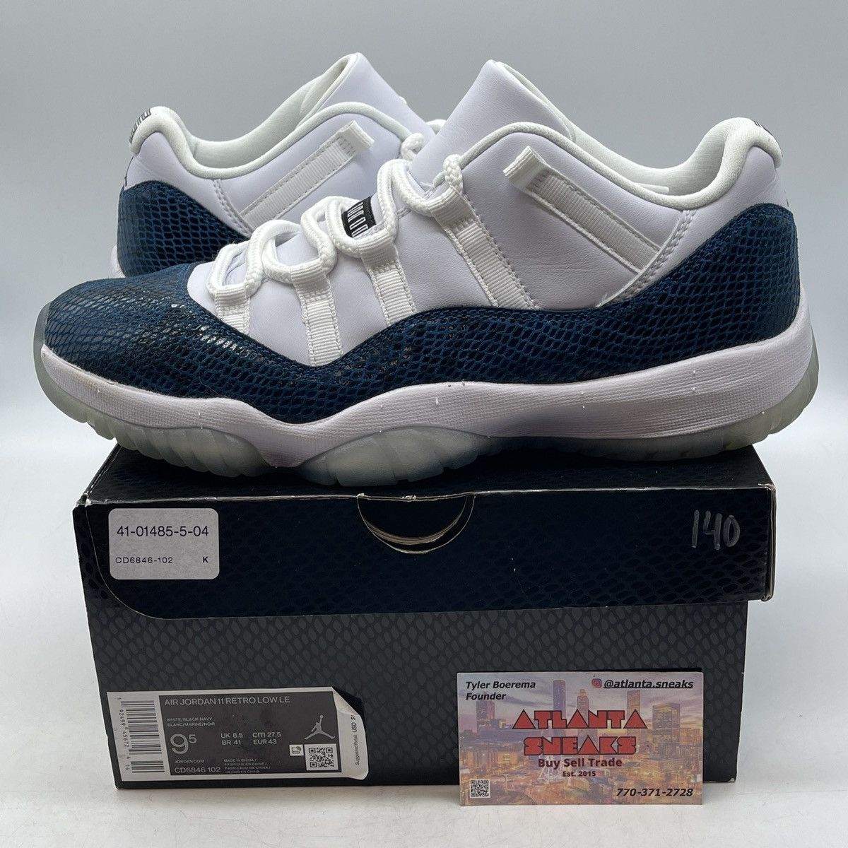 Jordan Brand Air Jordan 11 low navy snakeskin Size US 9.5 / EU 42-43 - 1 Thumbnail