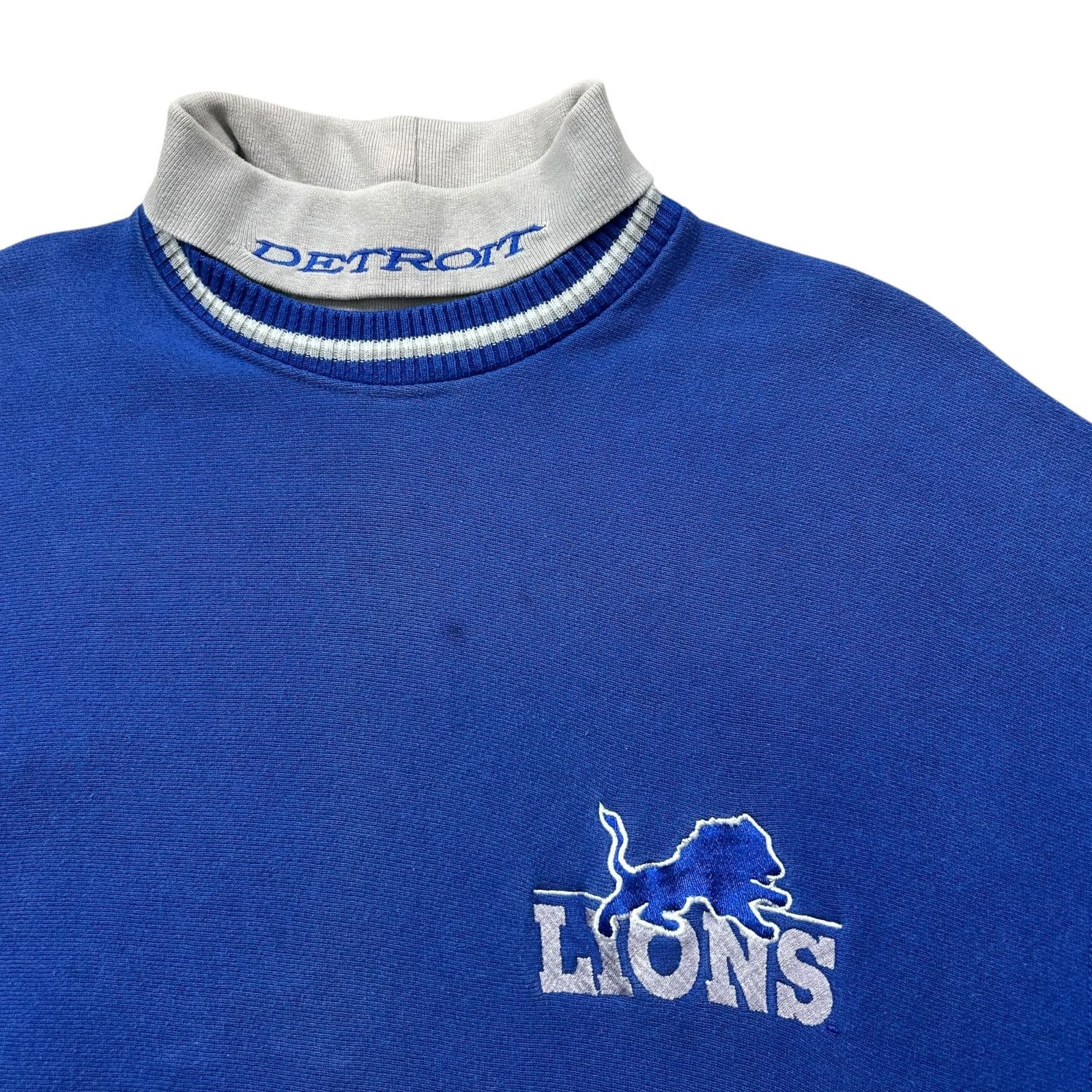 NFL VTG 90s DETROIT LIONS THE GAME TURTLENECK SWEATSHIRT Size US M / EU 48-50 / 2 - 2 Thumbnail