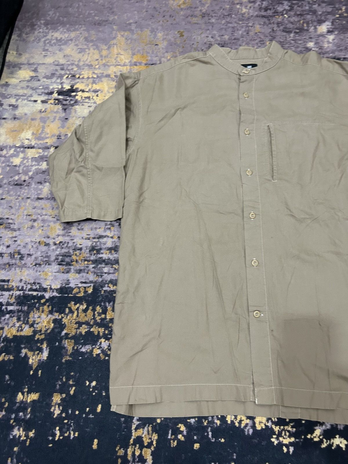 Issey Miyake Vintage Issey Miyake Stand Collar Button Shirt Size US M / EU 48-50 / 2 - 4 Thumbnail