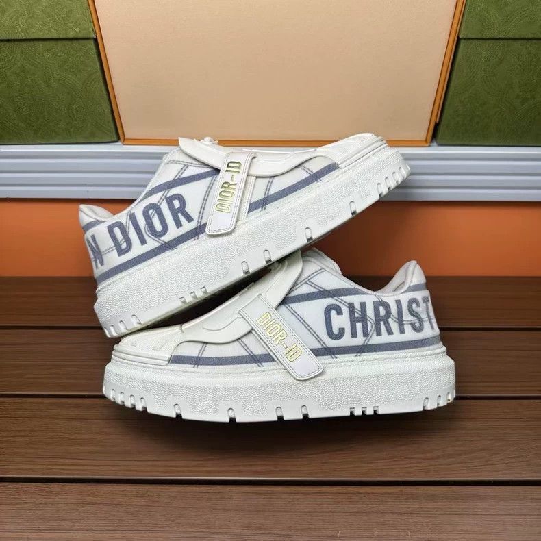 Dior Dior White and Blue Sneakers Size 36.5-2506 Size US 6.5 / IT 36.5 - 2 Thumbnail