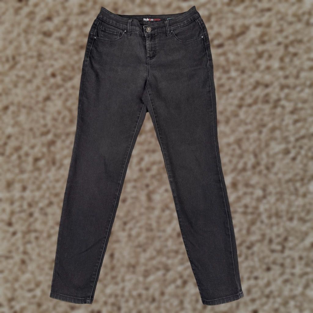 Vintage Style&co. Jeans Womens 4 Black Denim Skinny Mid Rise 28x30 Cotton Size 27" / US 4 / IT 40 - 1 Thumbnail