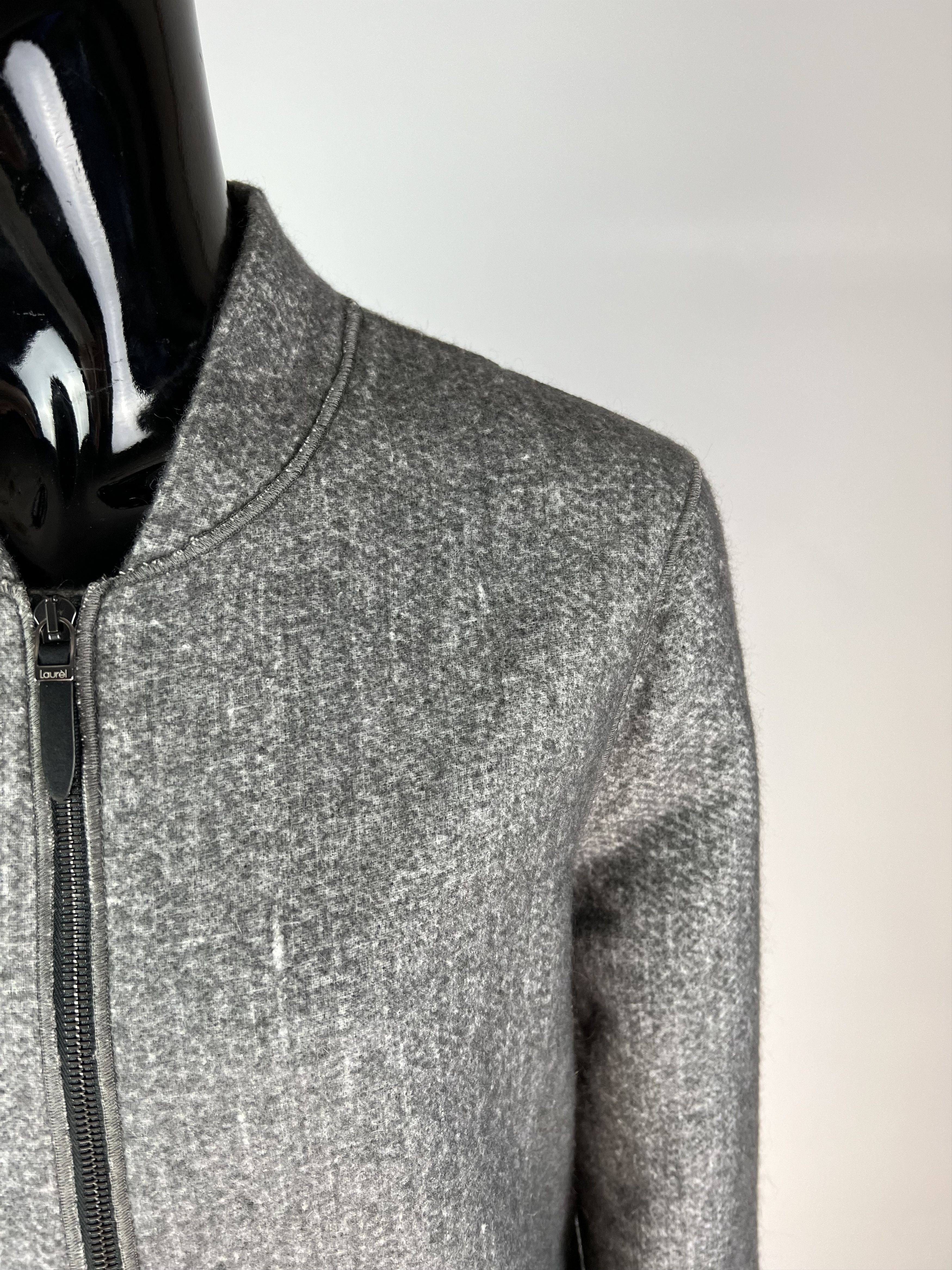 Designer Laurel Linen Virgin Wool Coat Sequins Rhinestone US6 GB10 Size M / US 6-8 / IT 42-44 - 8 Thumbnail