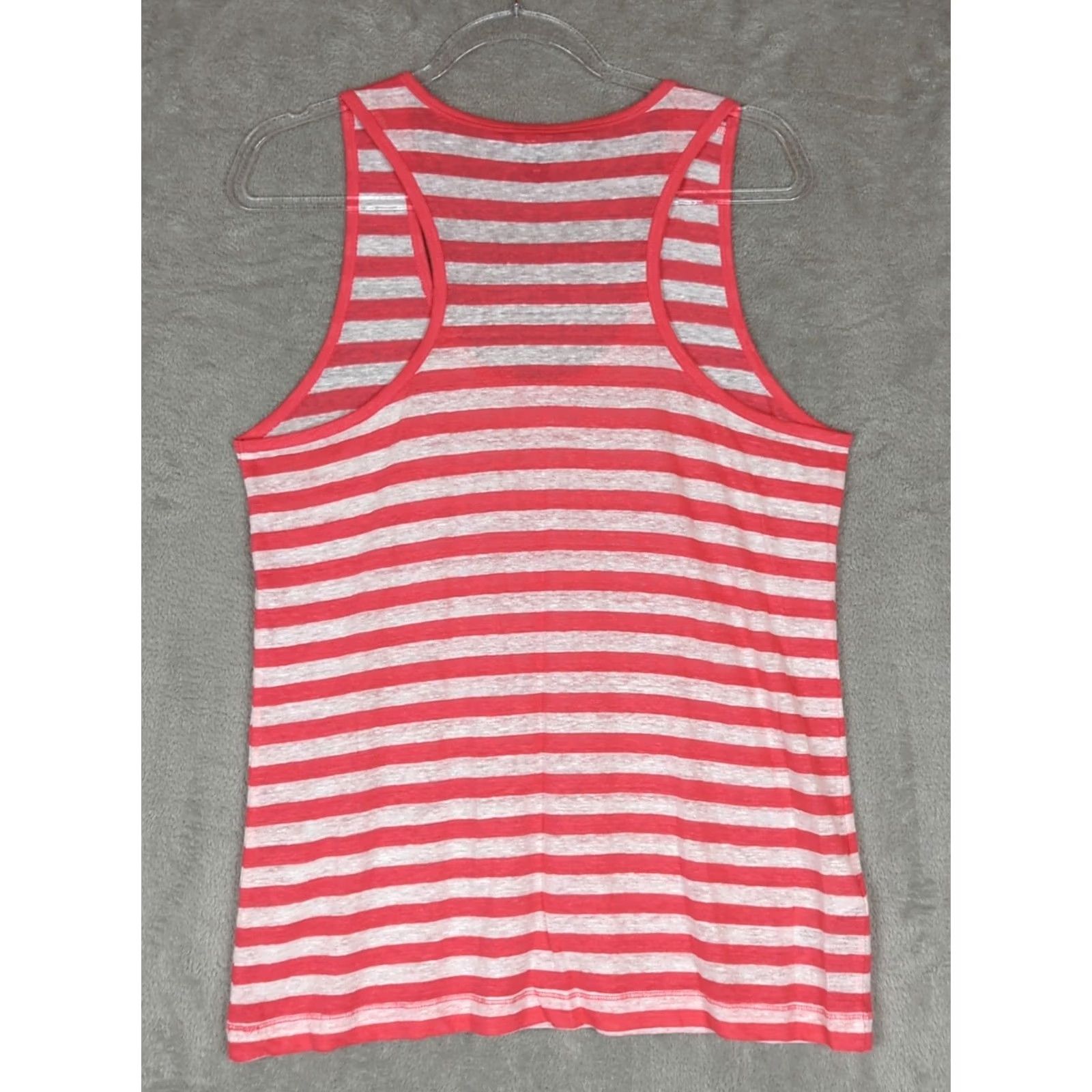 Tommy Bahama TOMMY BAHAMA Women Tank Top L Coral And White Stripe Beachy Coastal Cruise Size L / US 10 / IT 46 - 2 Thumbnail