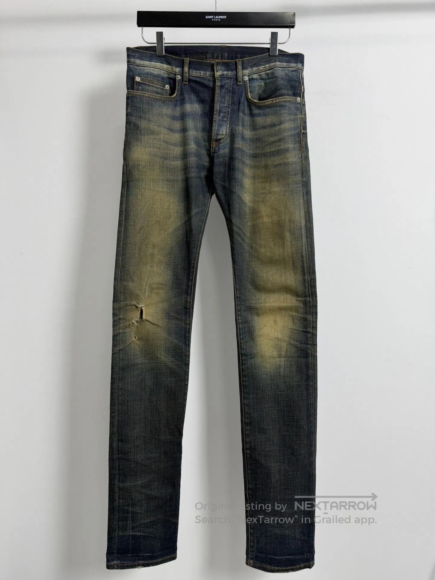 Dior Dior Homme MII AW05/06 Runway Dust Wash Damaged Jeans | Grailed