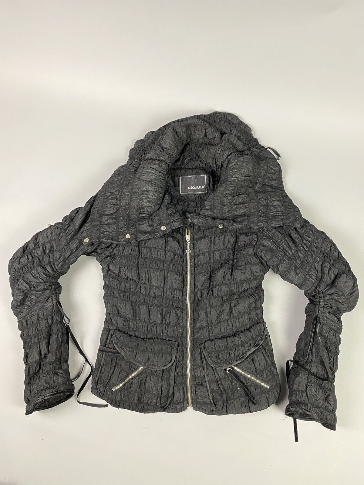 Designer × Japanese Brand Avant-Garde Quilted Hooded Jacket – Black Size M / US 6-8 / IT 42-44 - 8 Thumbnail