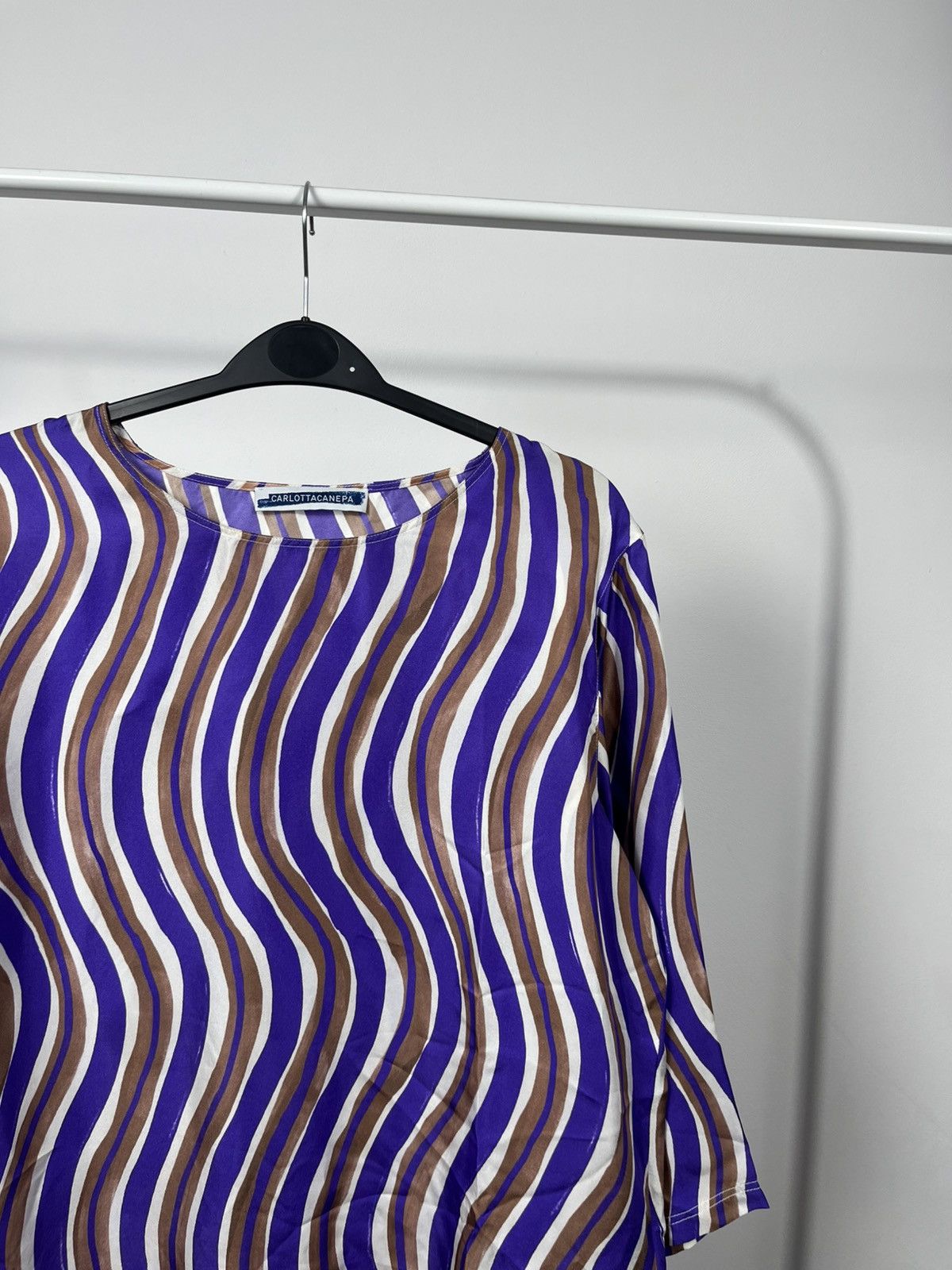 Other Carlotta Canepa 100 percent silk striped blouse Italy Size S / US 4 / IT 40 - 3 Thumbnail