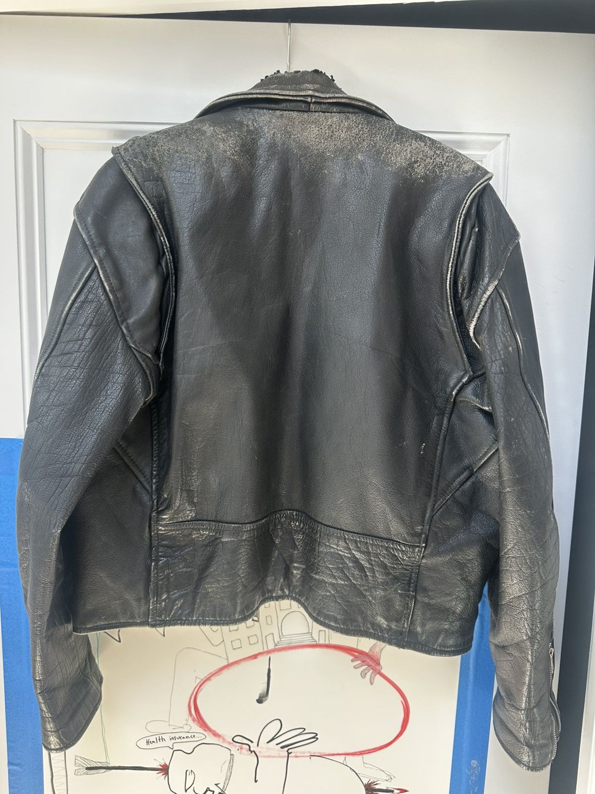 Other Distressed vintage leather jacket Size US M / EU 48-50 / 2 - 7 Thumbnail