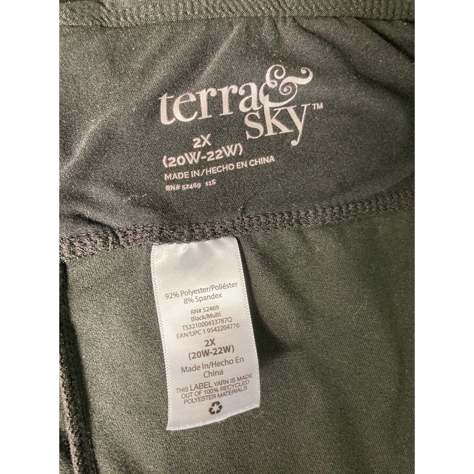 Other Terra & Sky Women's Plus Size 2X Black Stretch Biker Shorts Size 34" / US 12 / IT 48 - 2 Thumbnail