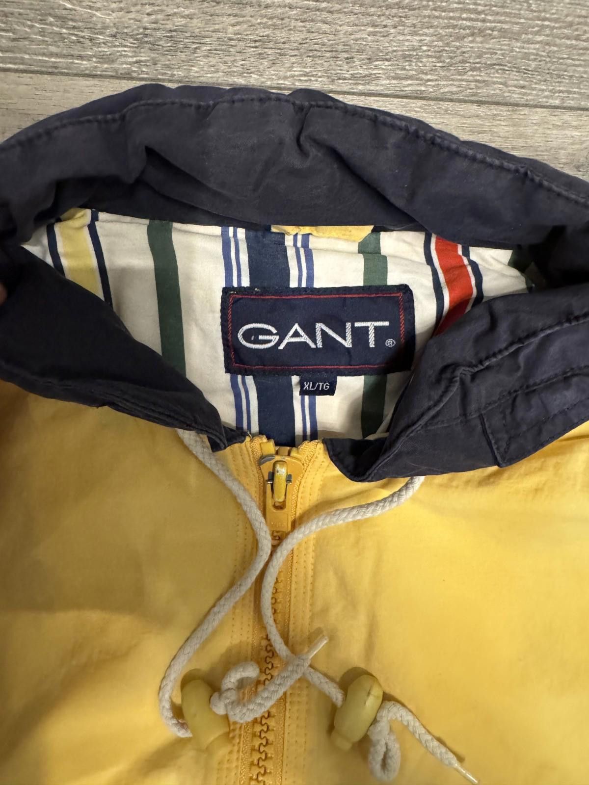 Gant Vintage GANT Jacket/Windbreaker Yellow Hidden Hood Size US L / EU 52-54 / 3 - 2 Thumbnail