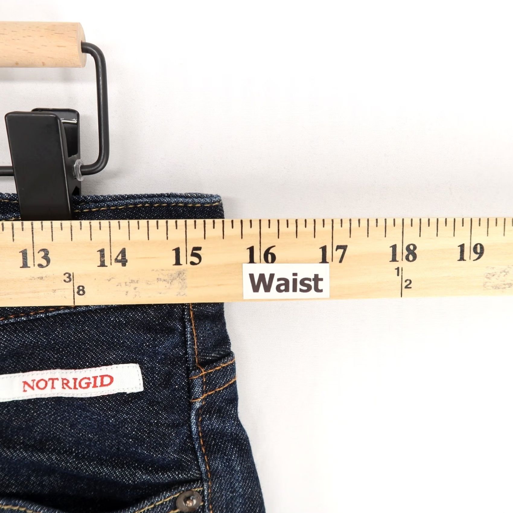 Fender Bitter Ender Jeans Black Blue Not Rigid 31x28 Dark Blue Selvedge Japanese Denim Straight Slim 5-Pocket Mens Denim Size US 38 / EU 54 - 7 Thumbnail