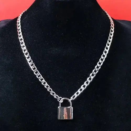 Other center padlock curb Cuban chain necklace Size ONE SIZE - 1 Thumbnail