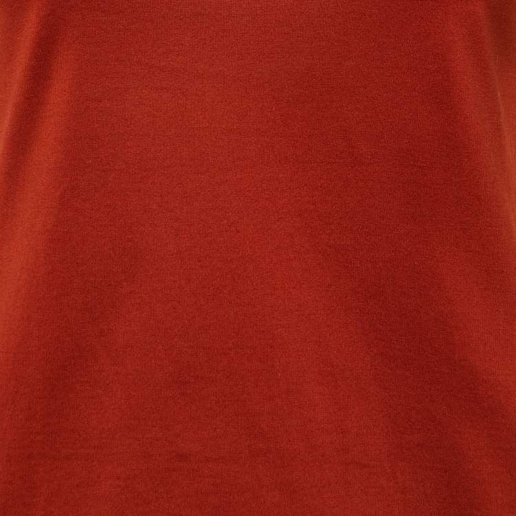 Loro Piana Loro Piana 2 Women T- Shirt Burnt Orange Cotton Knit Size 40 Size S / US 4 / IT 40 - 4 Thumbnail