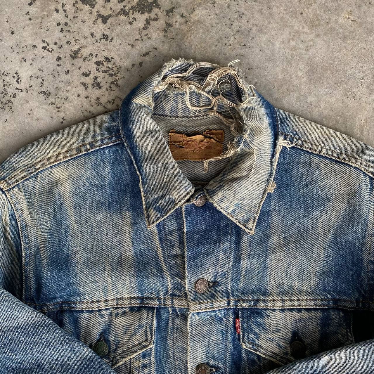 Levi's A BEAUTY PIECES LEVIS VINTAGE CRAZY FADED DISTRESSED DENIM Size US M / EU 48-50 / 2 - 12 Thumbnail