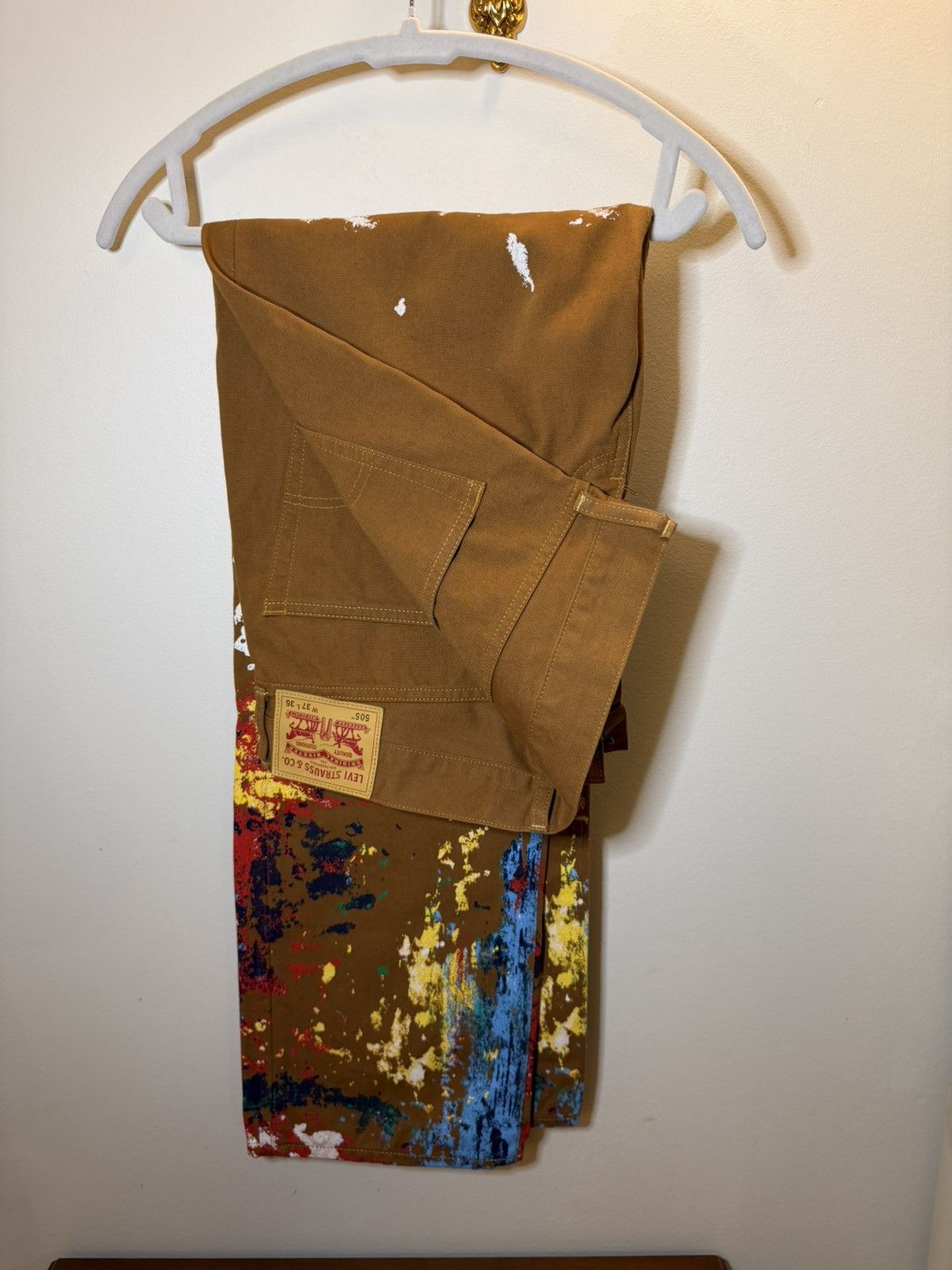 Other Levis x Junya Watanabe CDG Paint Splatter Brown Jeans Size US 37 - 2 Thumbnail