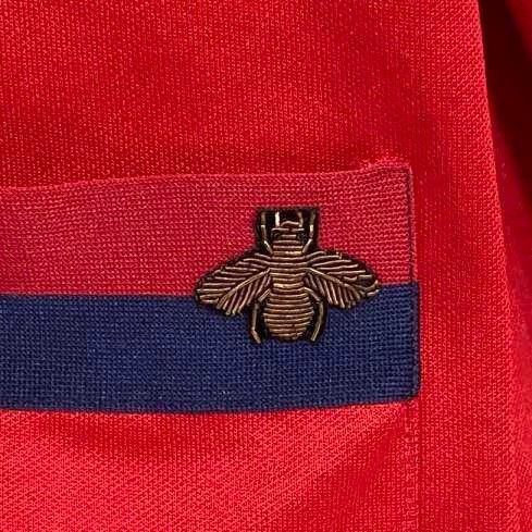 Gucci Gucci Red Zip Jacket with Bee Logo-2506 Size US L / EU 52-54 / 3 - 4 Thumbnail