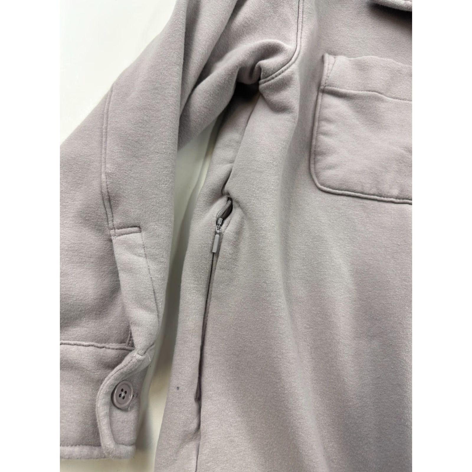 Athleta Athleta Shacket Womens XL Purple Fleece Retroplush Long Sleeve Button Up Shirt Size XL / US 12-14 / IT 48-50 - 5 Thumbnail