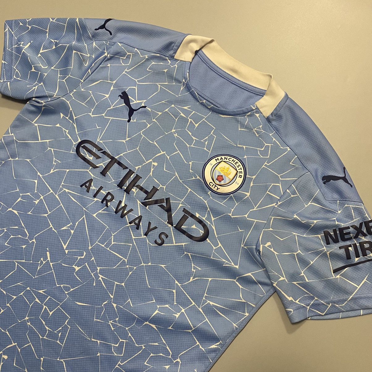 Puma Manchester City FC 2020-2021 Football Jersey Mens M Blue Size US M / EU 48-50 / 2 - 2 Thumbnail