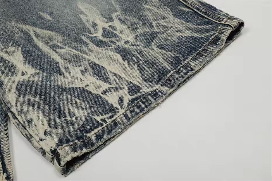 Designer × Vintage Washed Streetwear Tie Dye Loose Wide Leg Shorts Size US 30 / EU 46 - 9 Thumbnail