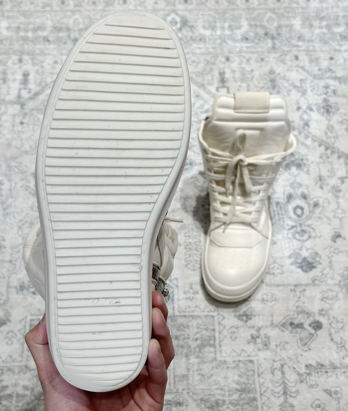 Rick Owens Rick Owens Geobasket Milk White New Version Size US 7 / EU 40 - 7 Thumbnail