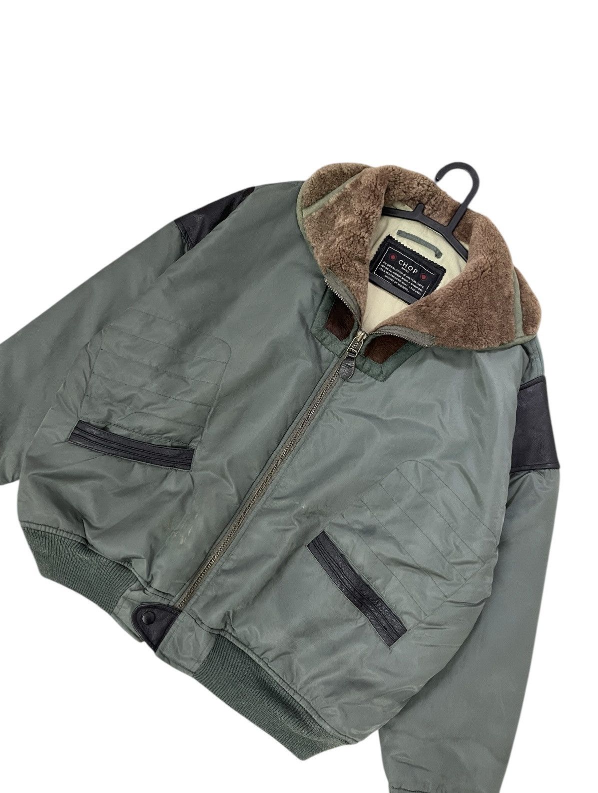 Leather Chop Series Fur Collar Bomber Jacket Size US L / EU 52-54 / 3 - 3 Thumbnail