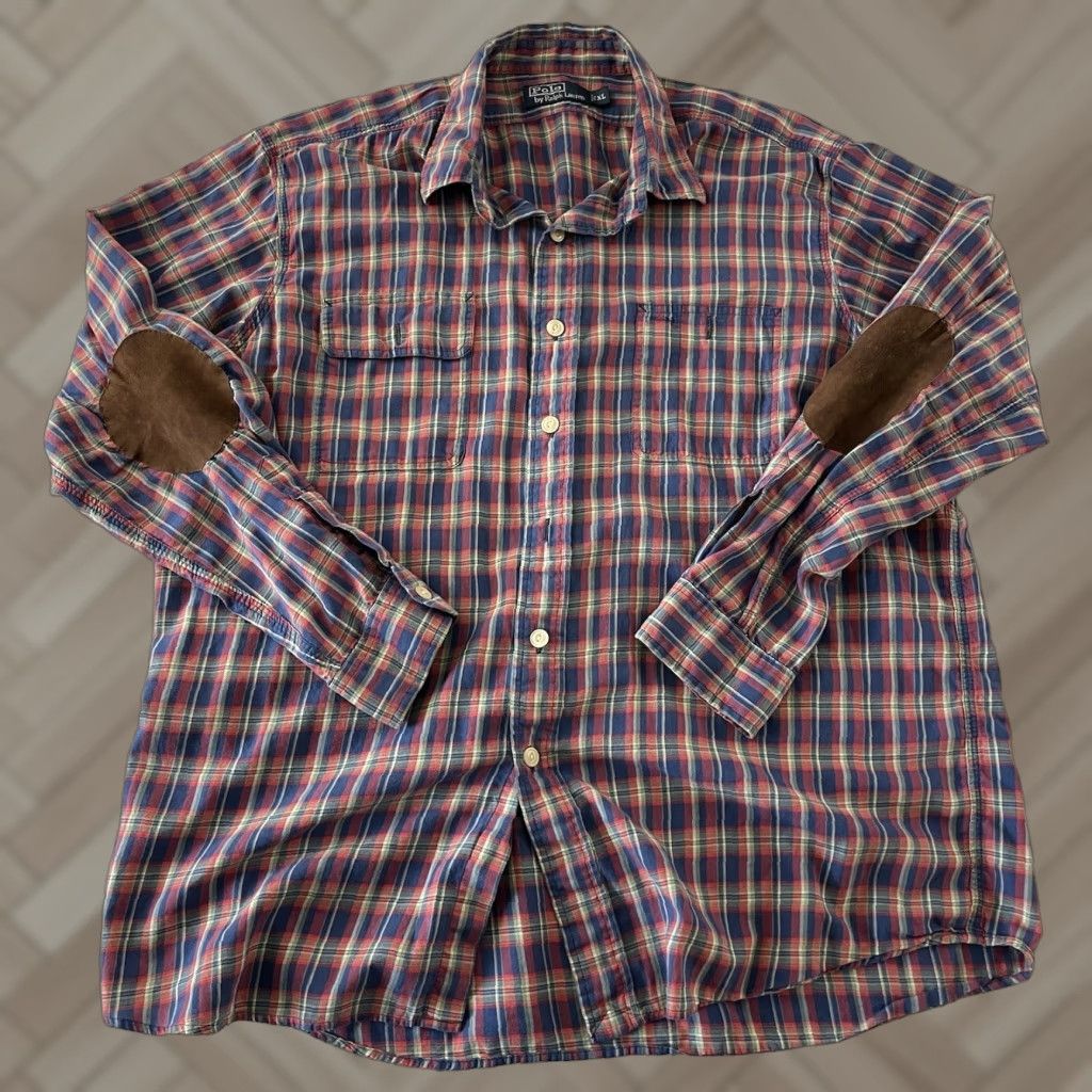 Polo Ralph Lauren VTG Polo Ralph Lauren Madras Plaid Long Sleeve Button Shirt XL Red Mens Shirt Size US XL / EU 56 / 4 - 1 Thumbnail