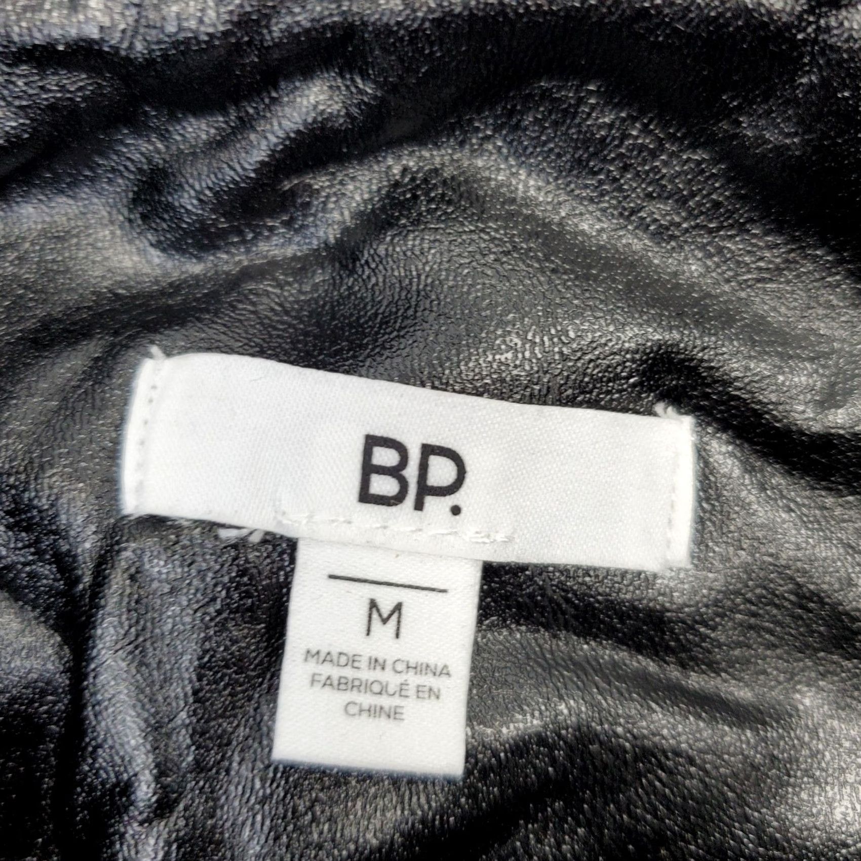 Vintage BP. Nordstrom Faux Leather Leggings Womens M Black High Waisted Jegging Size 32" / US 10 / IT 46 - 6 Thumbnail