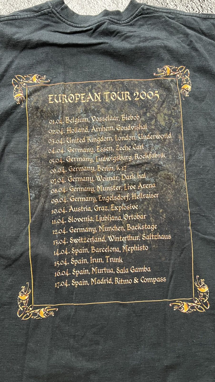 Fruit Of The Loom 2005 Ensiferum EU tour black metal folk t shirt y2k Size US L / EU 52-54 / 3 - 10 Thumbnail