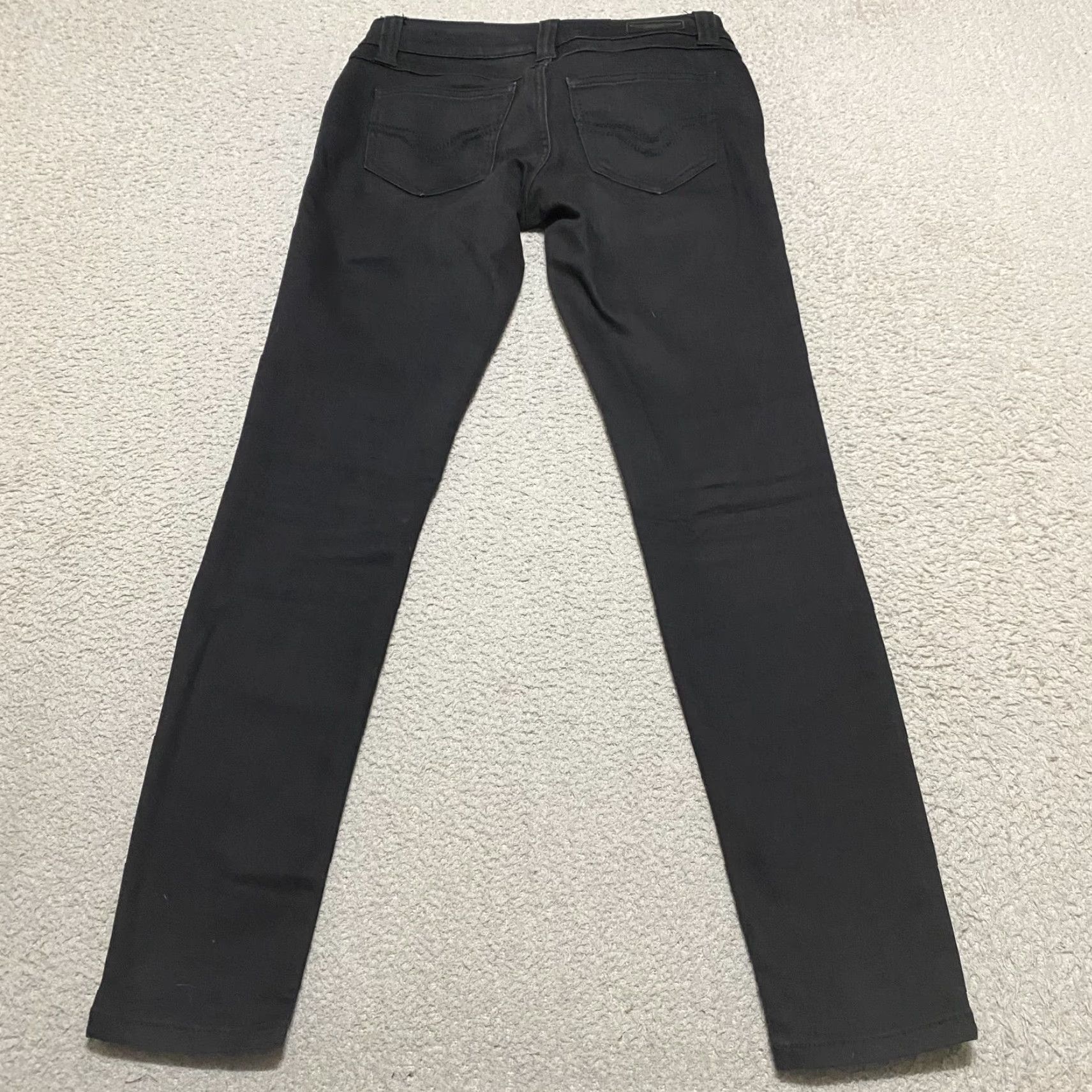 Harley Davidson Harley-Davidson Jeans Womens 4 Black Denim Skinny Dark Wash Low Rise Stretch Jeans Women Slim 5-Pocket Design Size 27" / US 4 / IT 40 - 2 Thumbnail