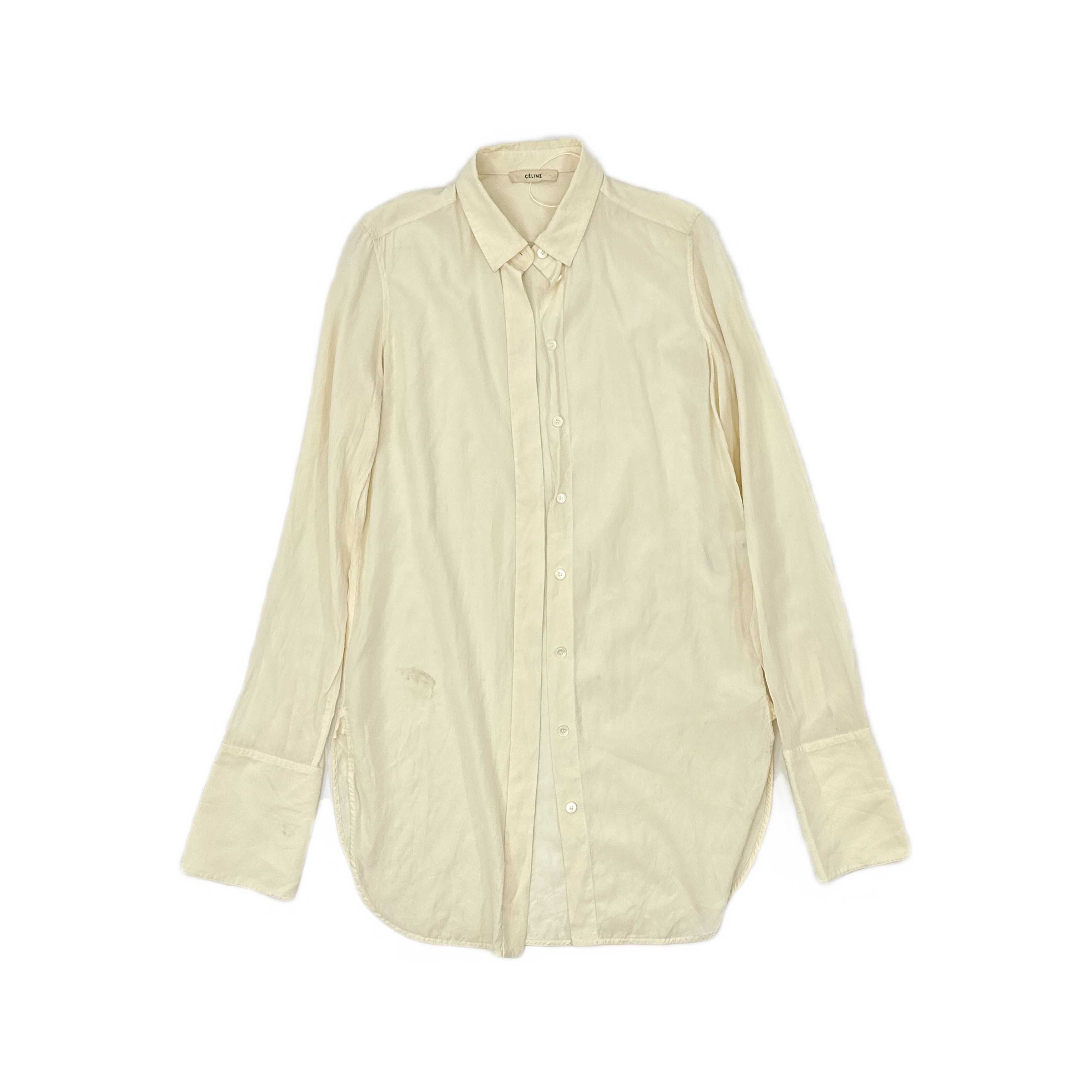 Celine Celine Silk Button Up Shirt Size 34 Size XS / US 0-2 / IT 36-38 - 1 Thumbnail