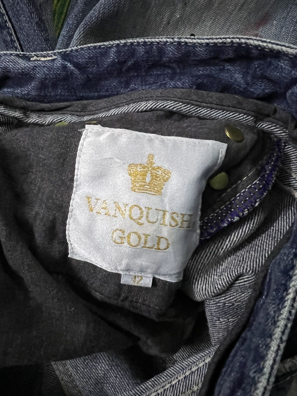 Japanese Brand 💥Flare💥Vanquish Distress Painted Flare Jean Very Rare Size US 30 / EU 46 - 21 Thumbnail