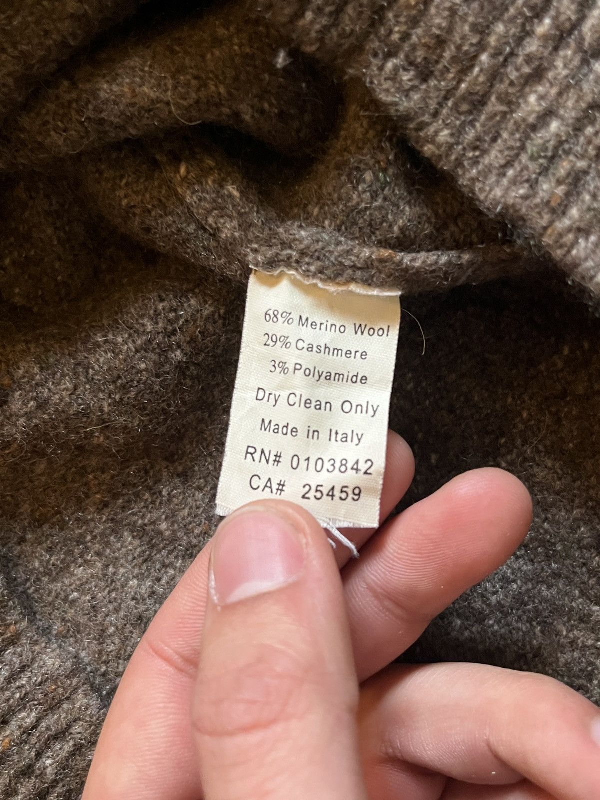 Earnest Sewn × Vintage Merino / Cashmere Earnest Cut & Sew Sweater Mottled Brown Size US M / EU 48-50 / 2 - 4 Thumbnail