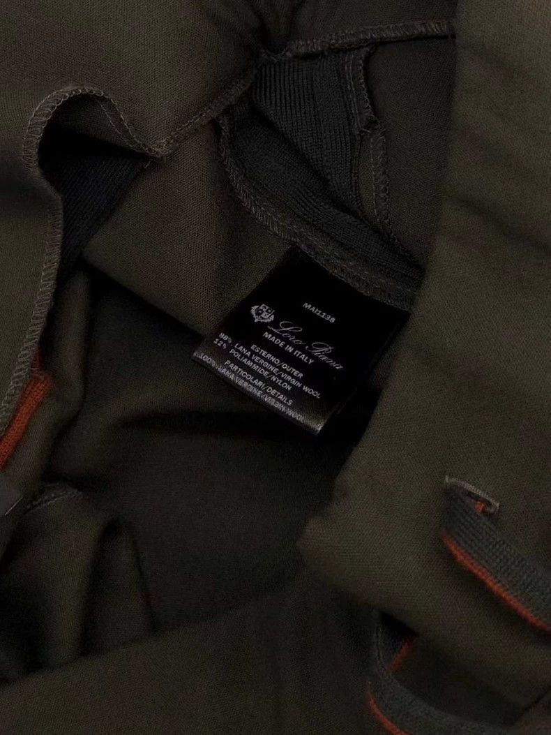Loro Piana LORO PIANA size M Men's hoodie sweatshirt set in olive gree Size 38L - 8 Thumbnail