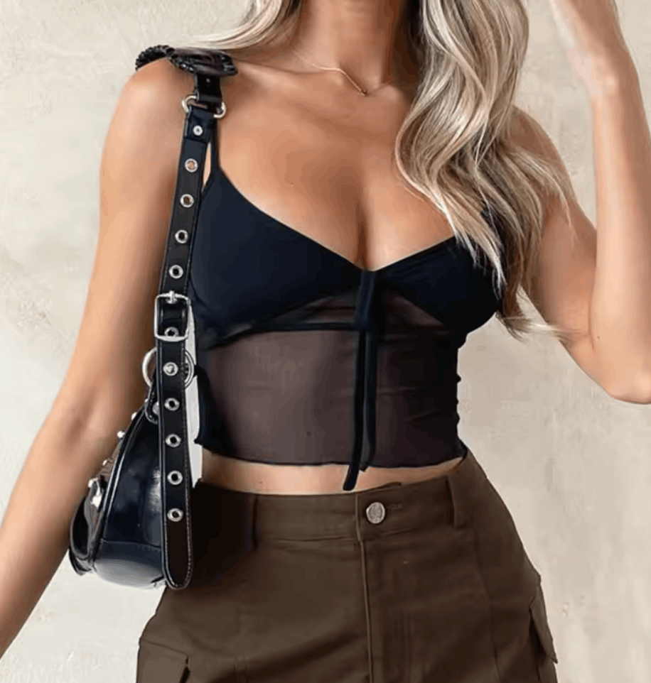 Other Summer Black Crop Top Size S / US 4 / IT 40 - 1 Thumbnail