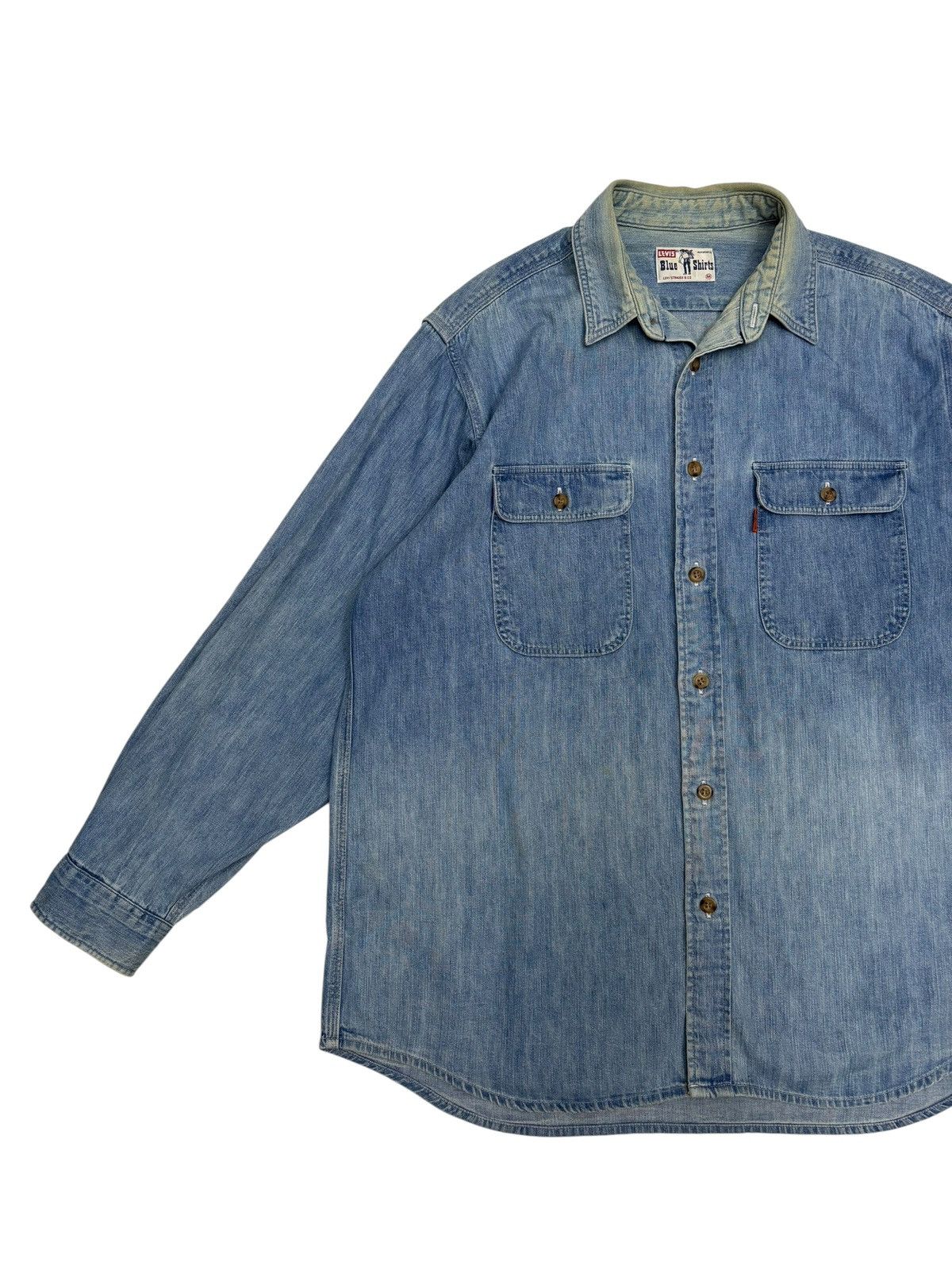 Kapital Vintage LEVIS BLUE SHIRT Denim Shirt Orange Tab Size US M / EU 48-50 / 2 - 6 Thumbnail
