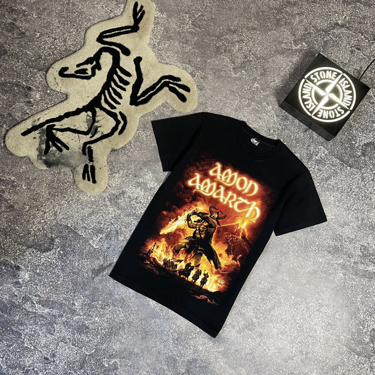 Band Tees Vintage Amon Amarth Overprinted graphic logo rock band tee Size US S / EU 44-46 / 1 - 1 Thumbnail