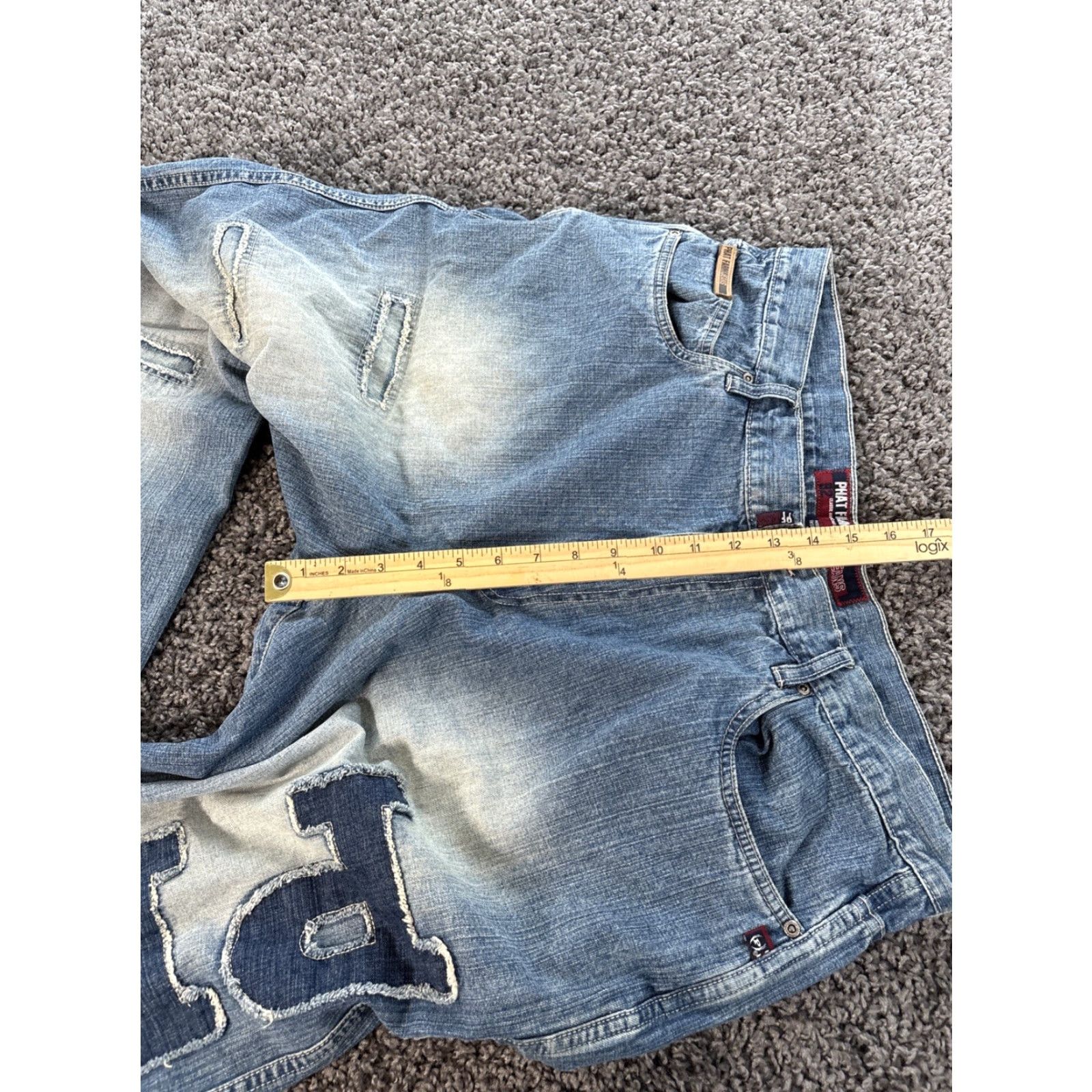 Phat Farm VINTAGE Phat Farm Jeans Mens 38x33 Baggy Light Wash Distressed Embroidered 90s Blues Width-Wide Leg Relaxed Inseam 33 Mens Size US 38 / EU 54 - 5 Thumbnail