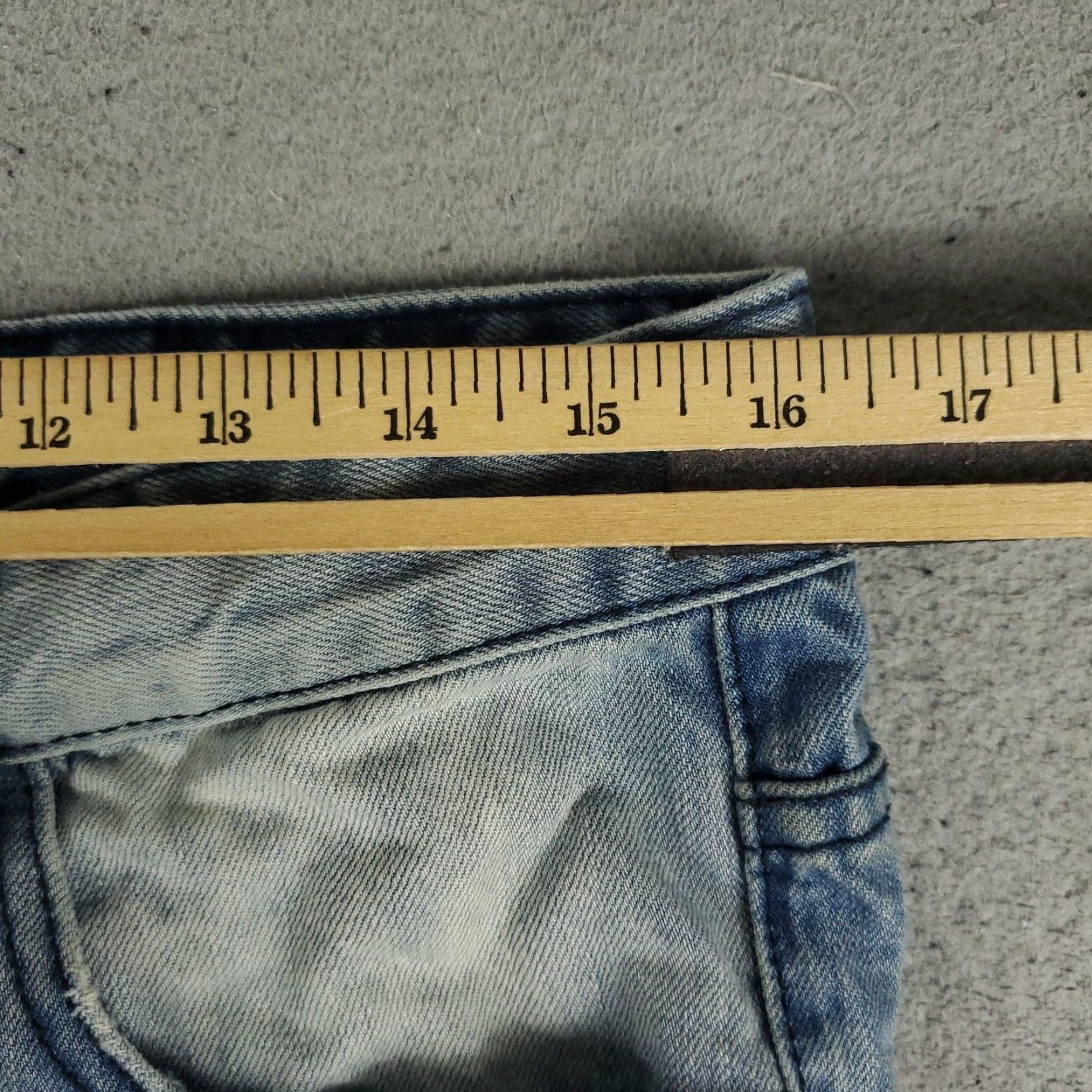 Denime Crysp Denim Mens 32x34 Blue Straight Slim Fit Jeans Pants Size US 32 / EU 48 - 3 Thumbnail