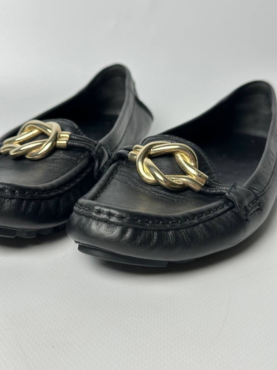 Gucci Gucci Loafers Driving Mocassins Gold Knot Detail Leather Size US 6 / IT 36 - 15 Thumbnail