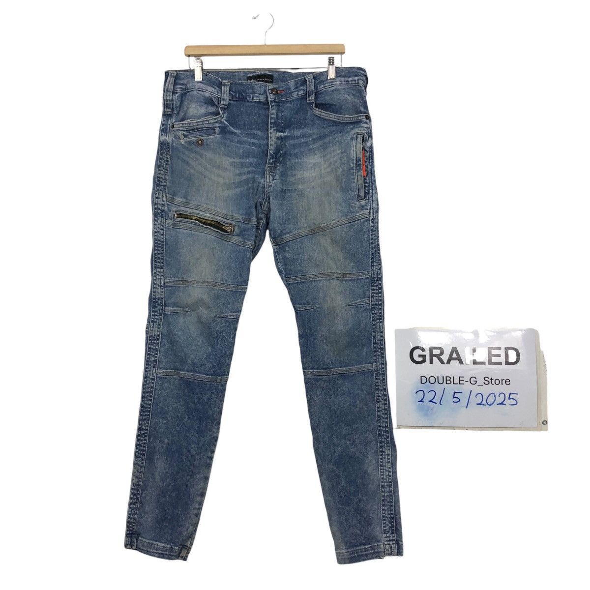 Japanese Brand G.G Archive Distressed Biker Jeans – Rare Japan Denim Size US 34 / EU 50 - 1 Thumbnail