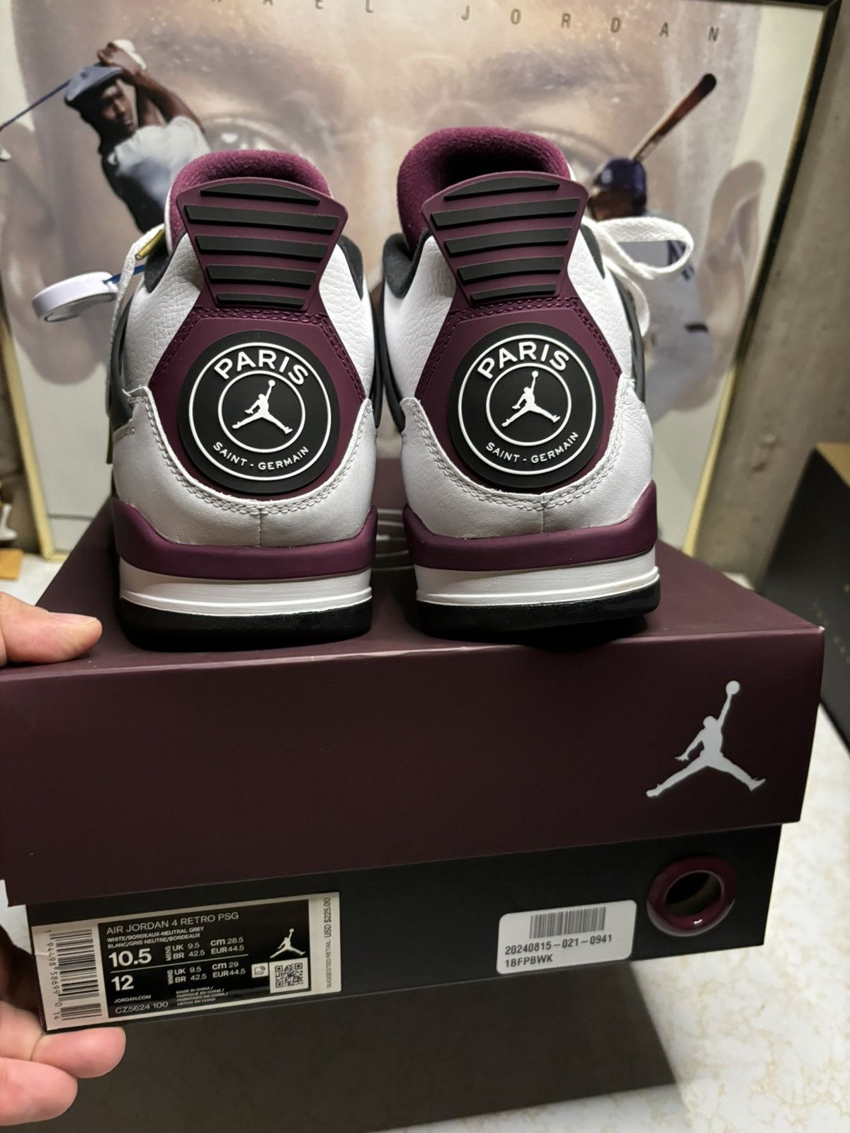 Jordan Brand Jordan Retro 4 “PSG” Size US 10.5 / EU 43-44 - 7 Thumbnail