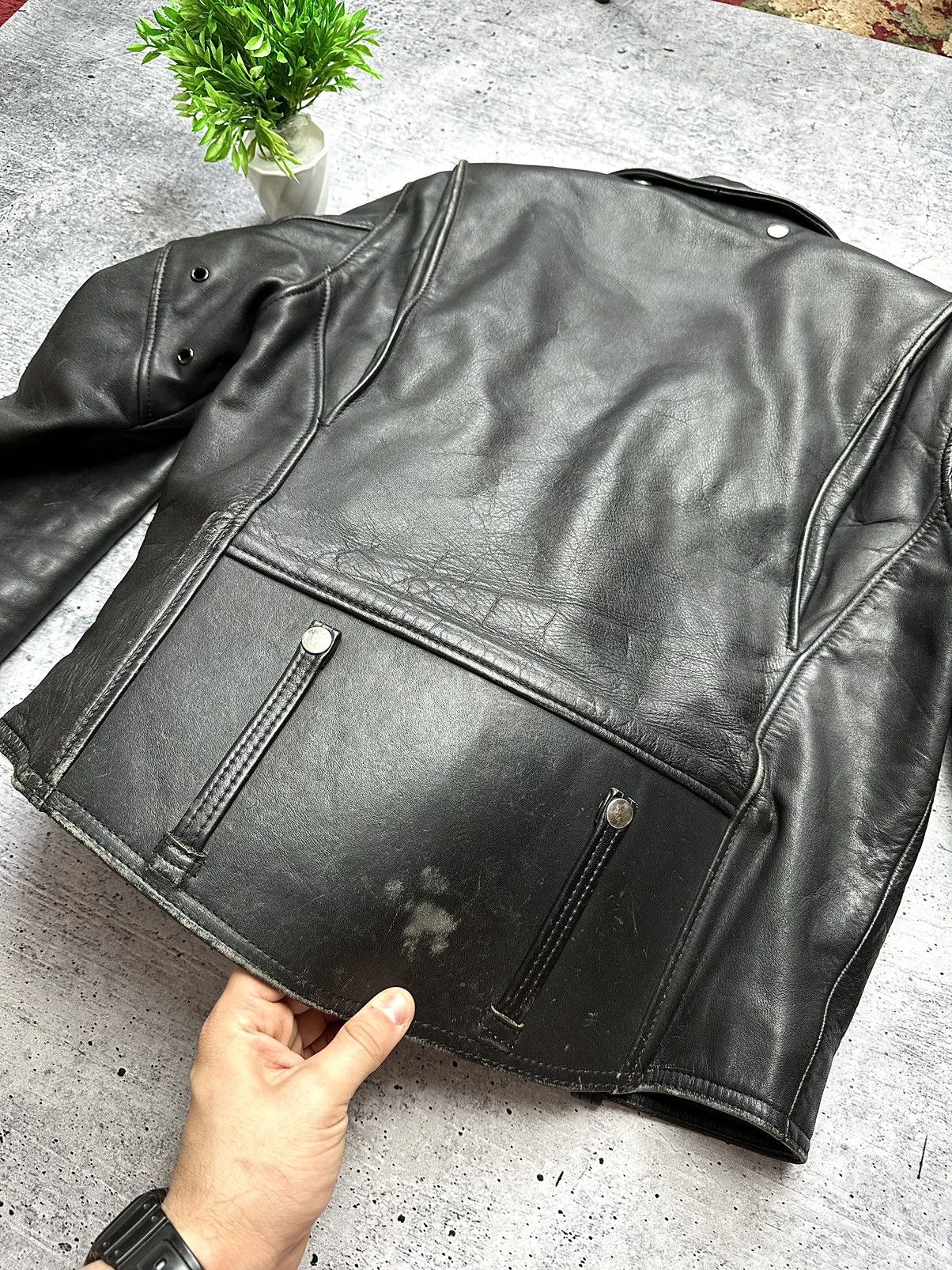 Harley Davidson RARE🔥 Harley Davidson Motorcycle Leather Biker Moto Jacket! Size US S / EU 44-46 / 1 - 13 Thumbnail