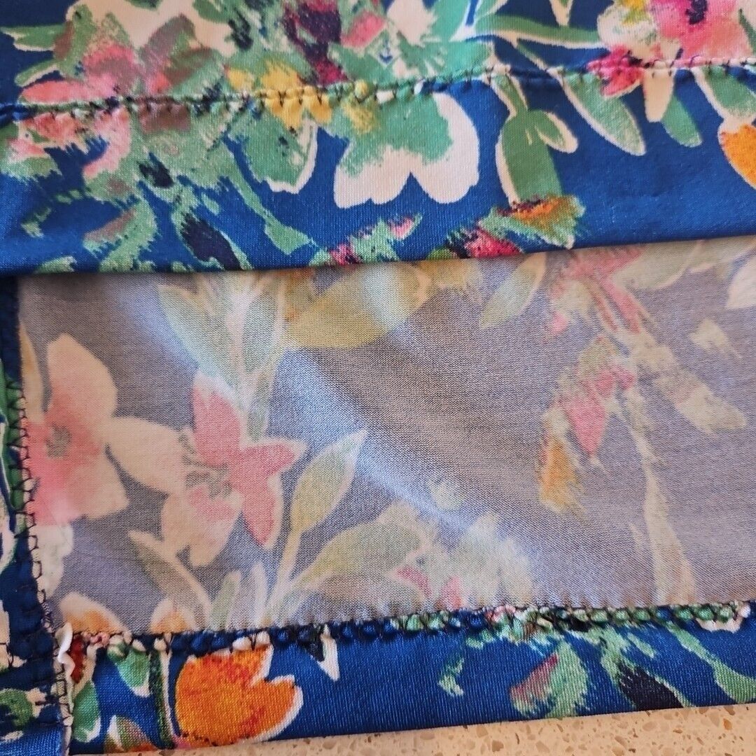 Vintage Shelby Palmer Bell Sleeve Tunic Top Womens 12 Teal Floral Pr Size XL / US 12-14 / IT 48-50 - 12 Thumbnail