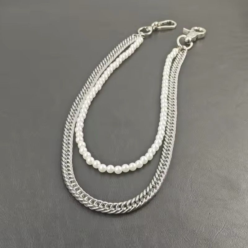 Vintage Steel and Pearl Waist Keychain Size ONE SIZE - 5 Thumbnail