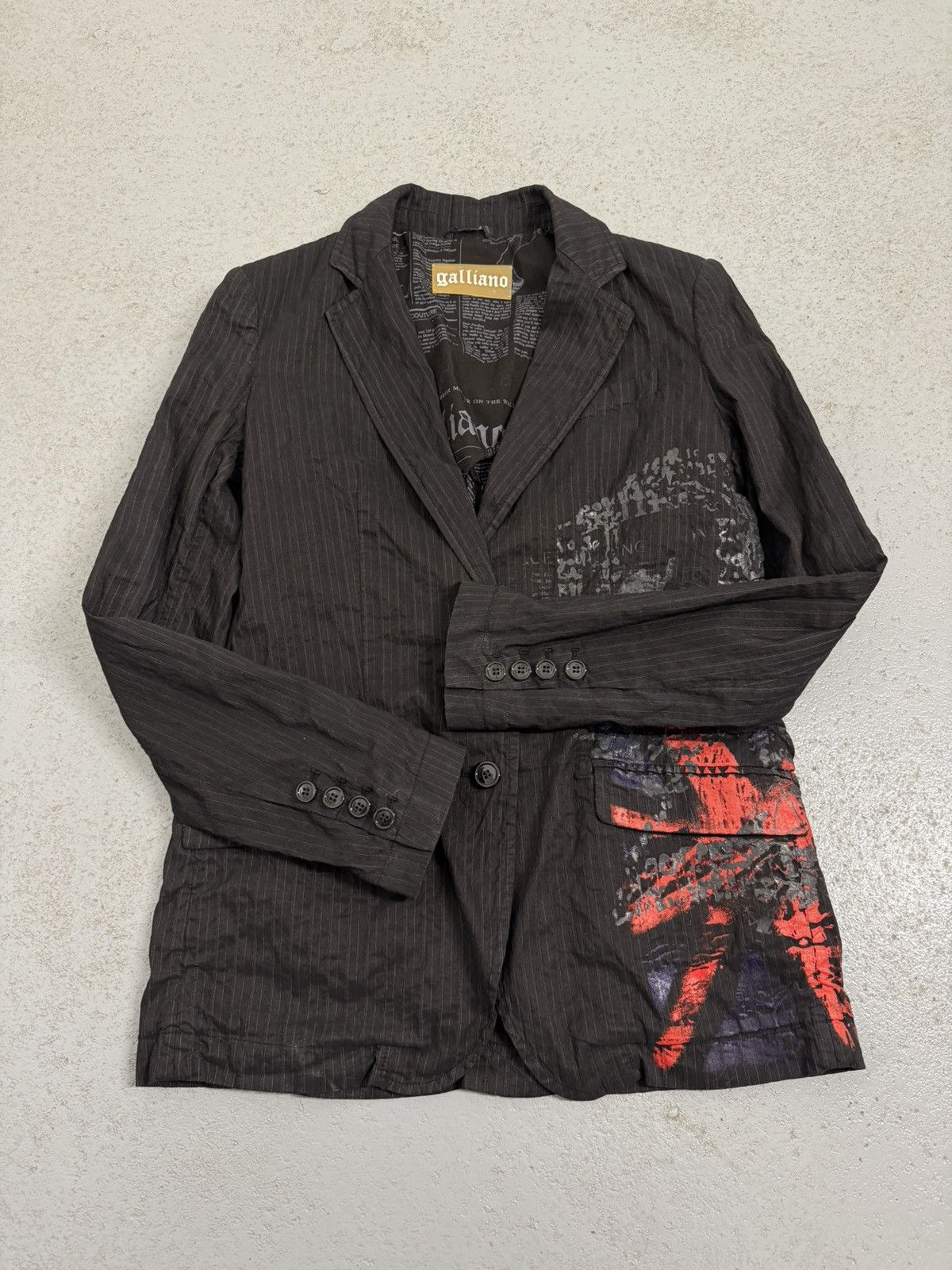 John Galliano Vintage John Galliano United Kingdom Flag Blazer Size M / US 6-8 / IT 42-44 - 6 Thumbnail