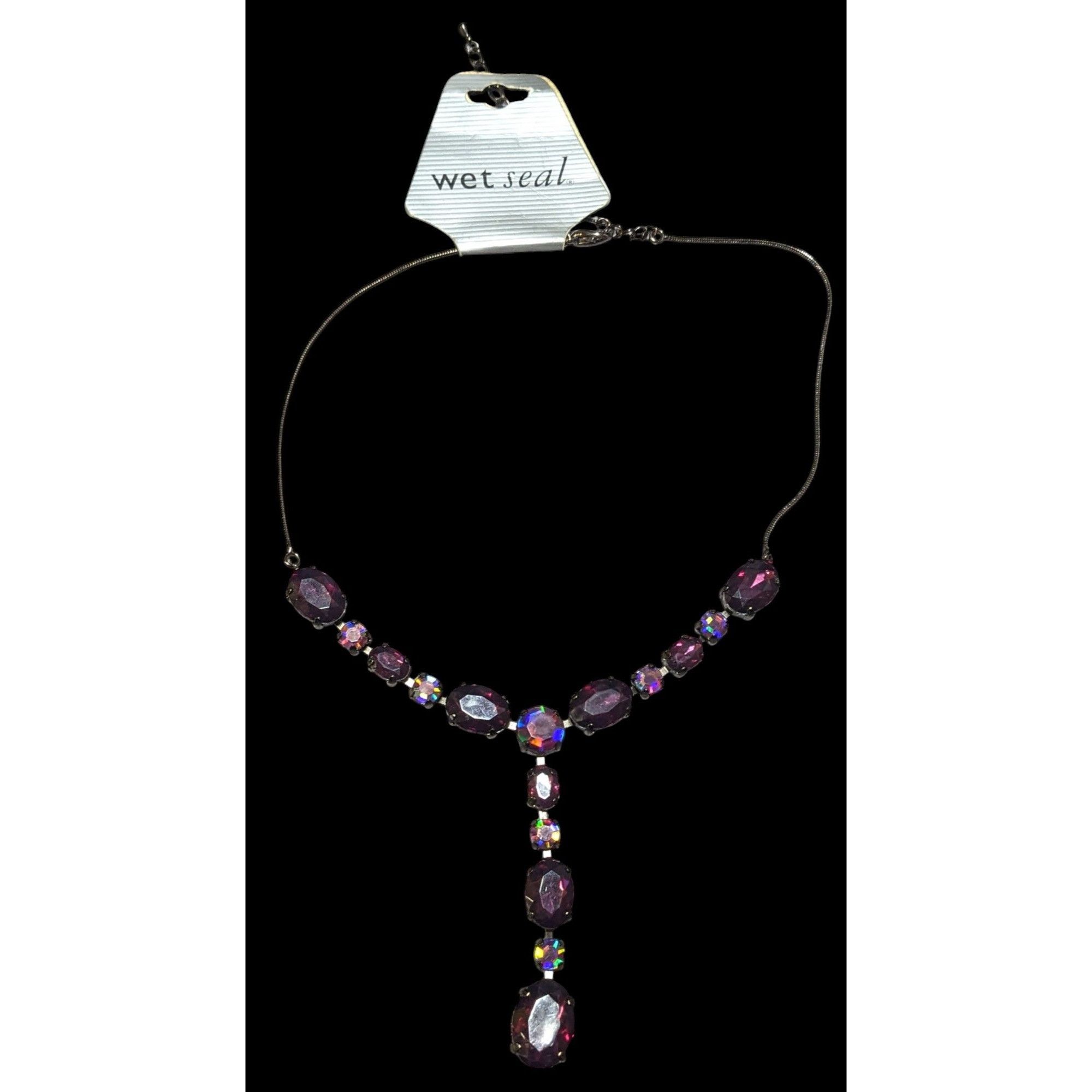 Other Vintage Y2K Prismatic Purple Wet Seal Y Necklace Size ONE SIZE - 2 Thumbnail