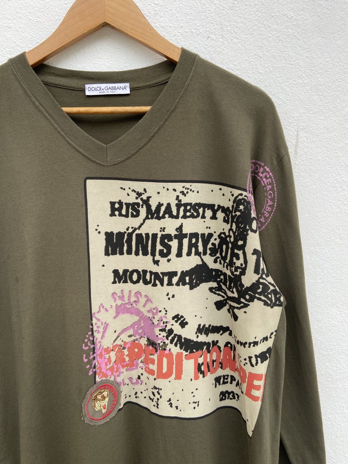 Dolce & Gabbana 🔥 Vintage Dolce And Gabbana t shirt long sleeve Size US L / EU 52-54 / 3 - 3 Thumbnail
